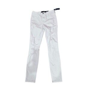 Hollister High Rise Jean Legging Stretch Jeans Women's 1S W25xL26 White Distress